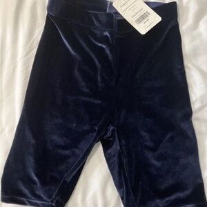 Fabletics navy Velvet Bike Shorts